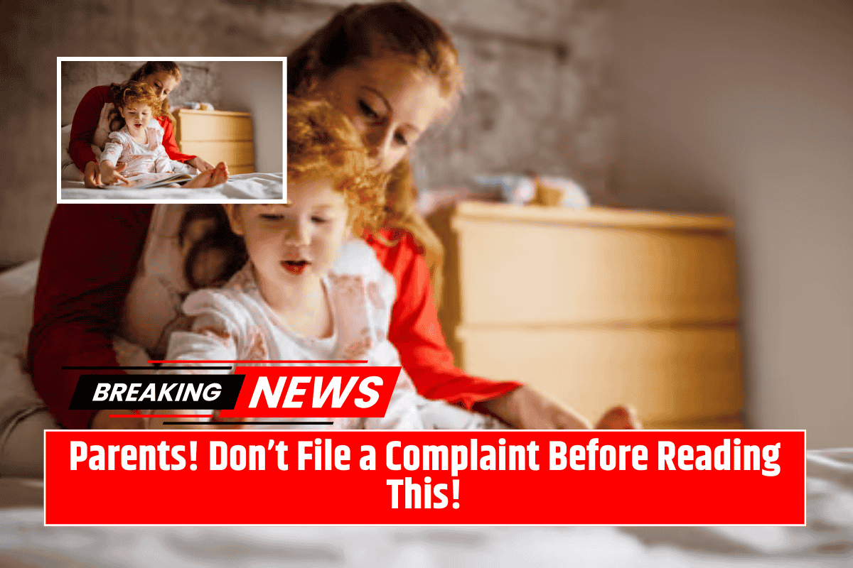 Parents! Don’t File a Complaint Before Reading This!